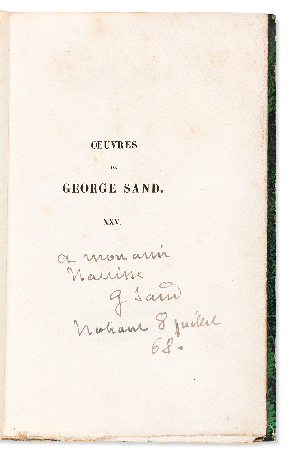 Sand, George (1804-1876) Pauline, Signed & Inscribed Copy.